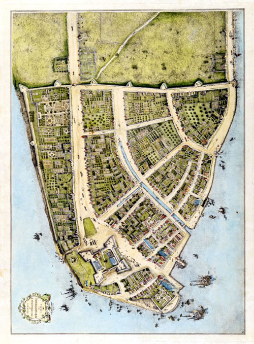 New York City, 1660 Map